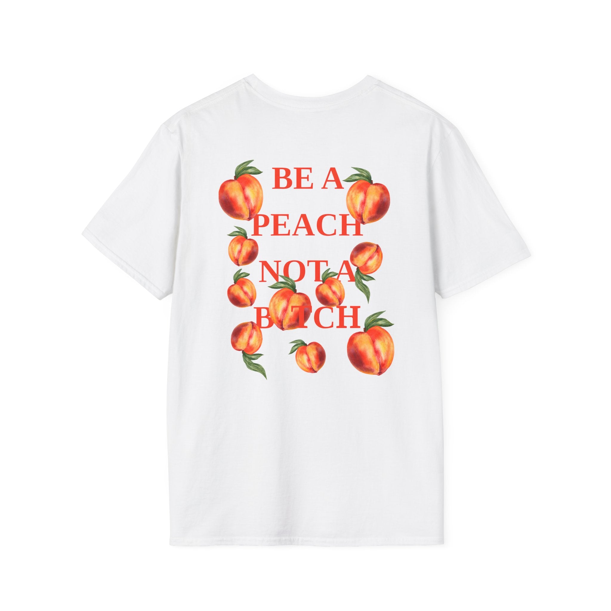 Peach White Tee