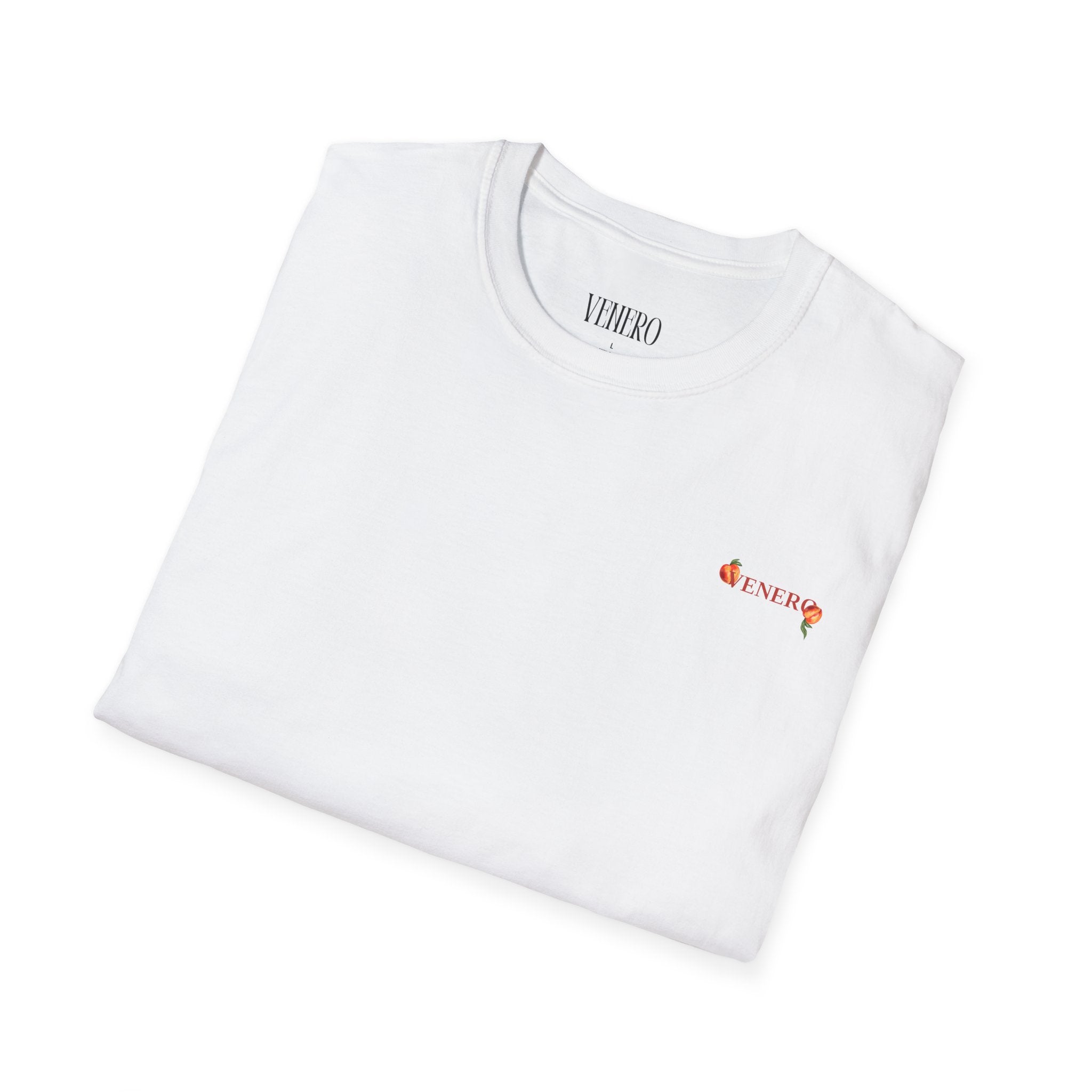 Peach White Tee