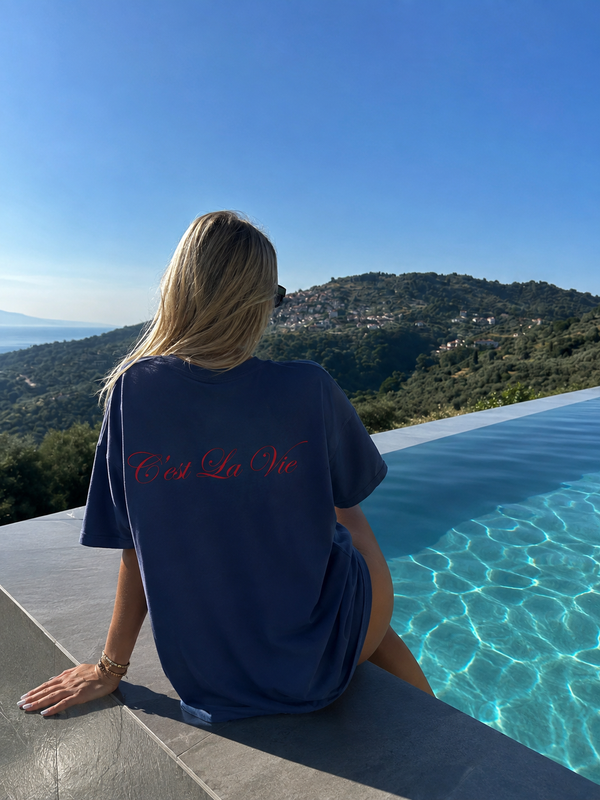 C’est la vie Navy Tee