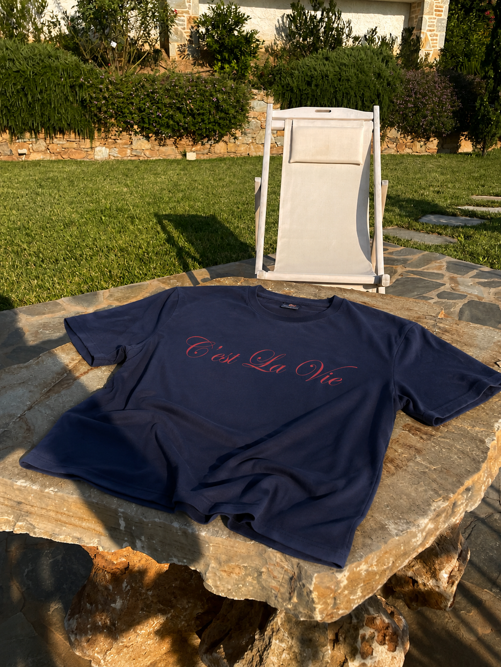 C’est la vie Navy Tee